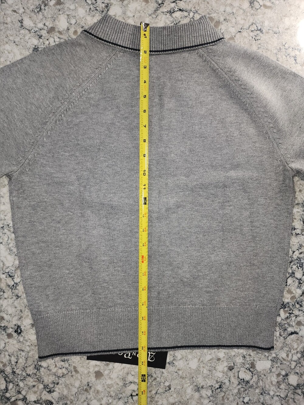 Alp N Rock Ladies Soren Polo Silver Gray Collared Knit Sweater Size Med. - Picture 6 of 7